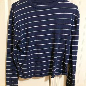 A New Day Blue & White Striped Shirt